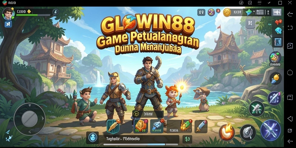 Tampilan gameplay GLOWIN88 di dunia terbuka yang menakjubkan.