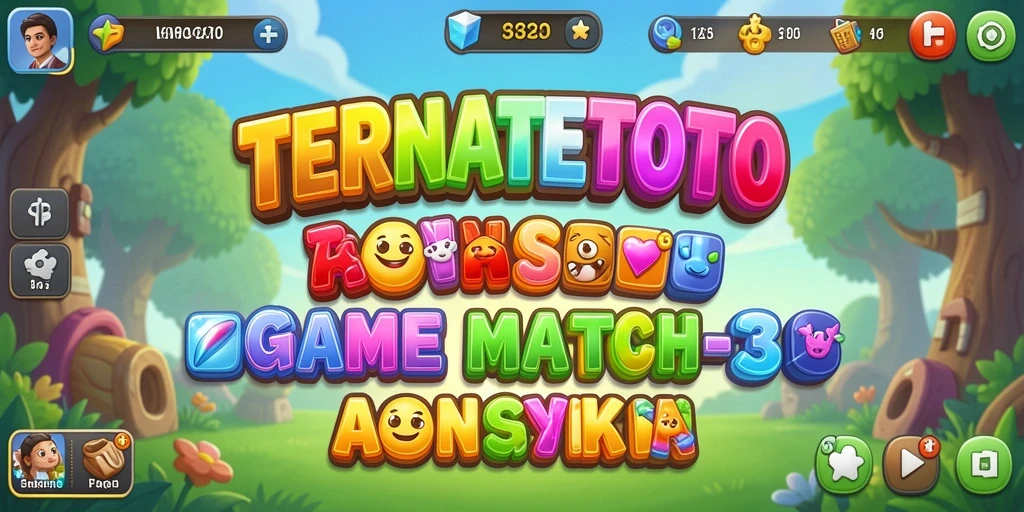 Screenshot gameplay TERNATETOTO menampilkan momen mencocokkan objek.